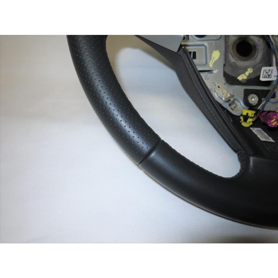 サーブ9-3 パドルシフトステアリングリモコン 希少! パドル付! サーブ SAAB 9-3 93 FB207 純正 革 ステアリング