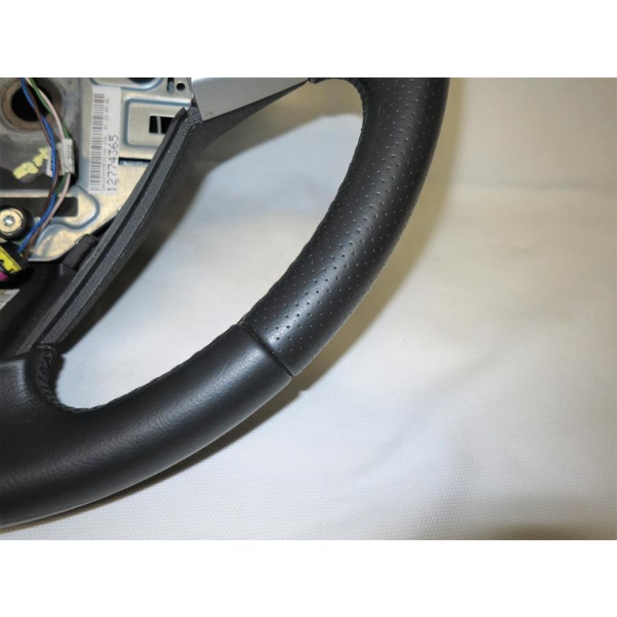 希少! パドル付! サーブ SAAB 9-3 93 FB207 純正 革 ステアリング