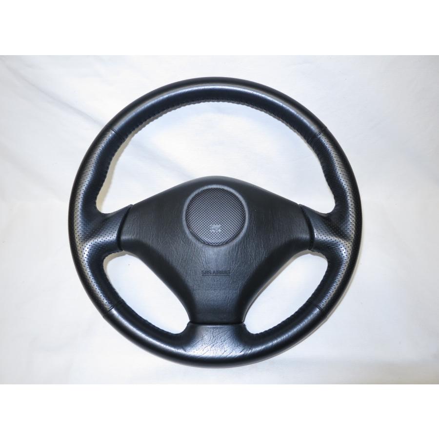 ジムニー JB23W 純正 革 ステアリング ハンドル エアバック エアー