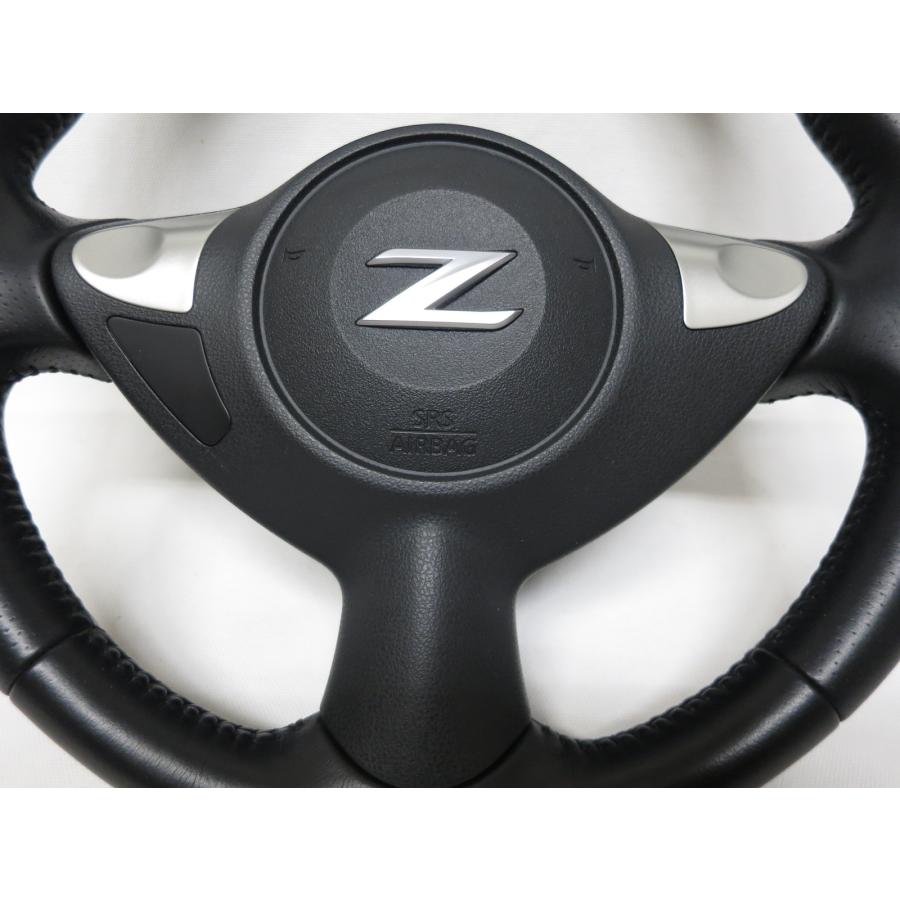 フェアレディZ Z34 純正 革 ステアリング 運転席 エアバック エアー