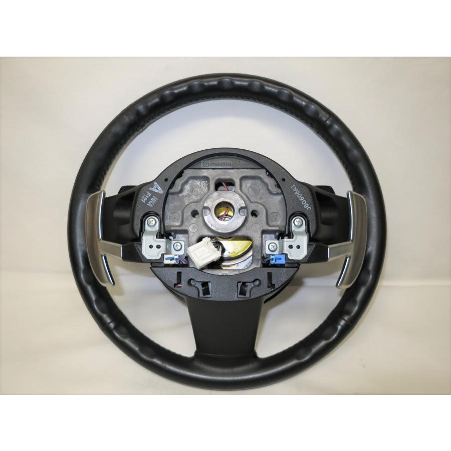 希少! パドル付! RX8 RX-8 SE3P 純正 革 ステアリング ハンドル 希少! パドル付! RX8 RX-8 SE3P 純正 革 ステアリング ハンドル