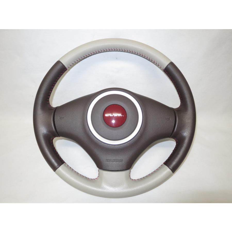 希少! ショコラ ラパン HE22S 純正 革 ステアリング 運転席 エア