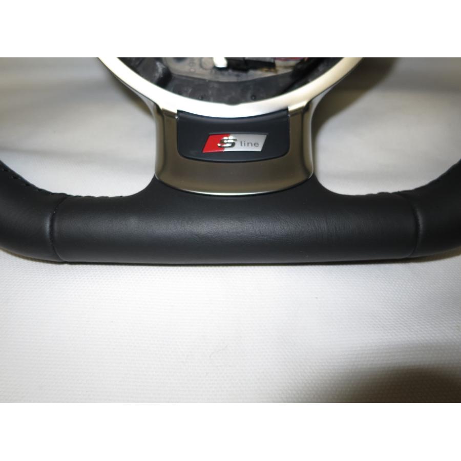 新品! フラットボトム! TT 8J アウディ 純正 革 ステアリング ハンドル