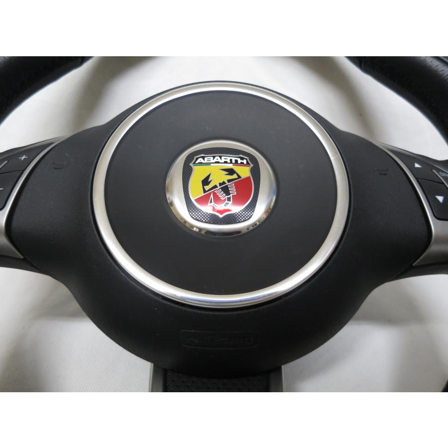 希少! パドル付! アバルト 595 フィアット 純正 革 ステアリング