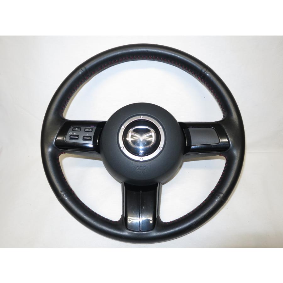 RX8 RX-8 SE3P 後期 スピリットR 純正 革 ステアリング 運転席 エア