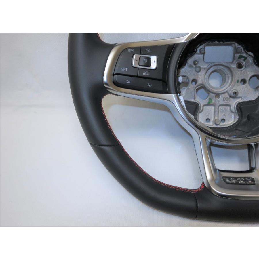 【未開封】フォルクスワーゲン　パドルスイッチ 希少!パドル付!レッドステッチ!ポロ GTI 純正 革 ステアリング