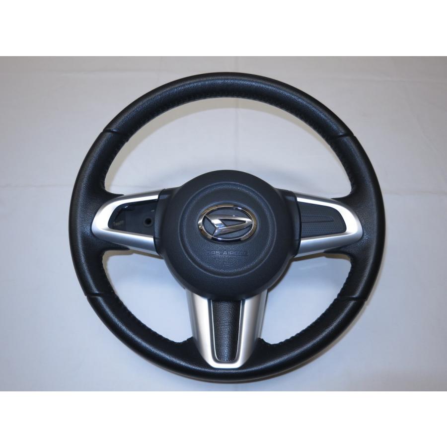 美品! コペン LA400K 純正 革 ステアリング ハンドル エアバック