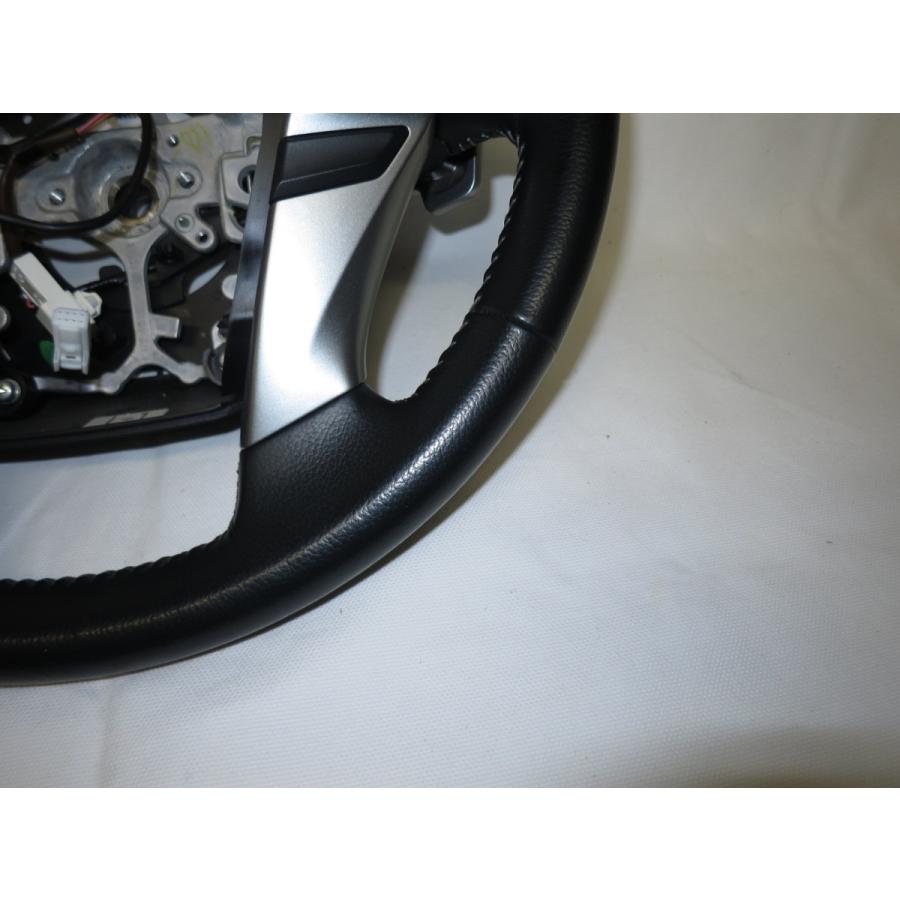 希少! パドル付き! マークX GRX130 純正 革 ステアリング ハンドル