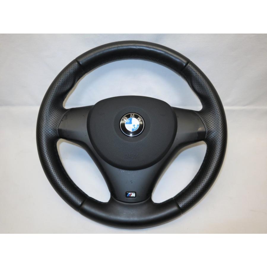 E90 BMW VR20 純正 革 ステアリング ハンドル エアバック エア