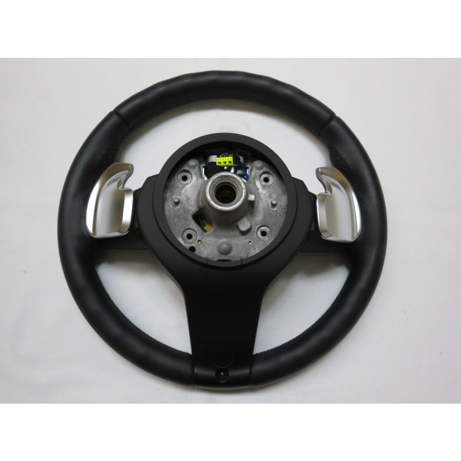 希少パドル付! F30 Mスポーツ 純正 革 ステアリング ハンドル エア