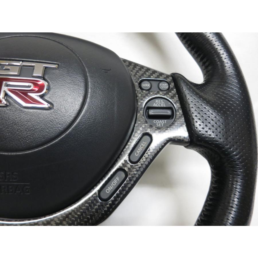 GTR GT-R R35 純正 革 ステアリング ハンドル エアバック エアー GTR GT-R R35 純正 革 ステアリング ハンドル エアバック エアー