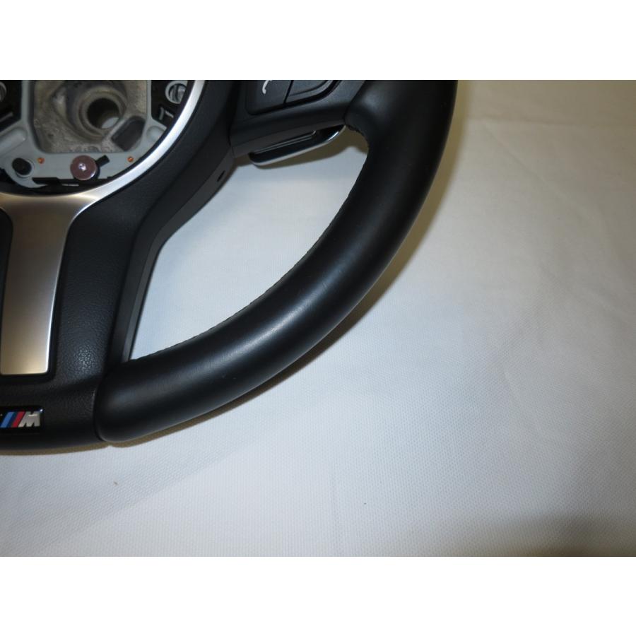 希少パドル付! F30 BMW Mスポーツ 純正 革 ステアリング ハンドル