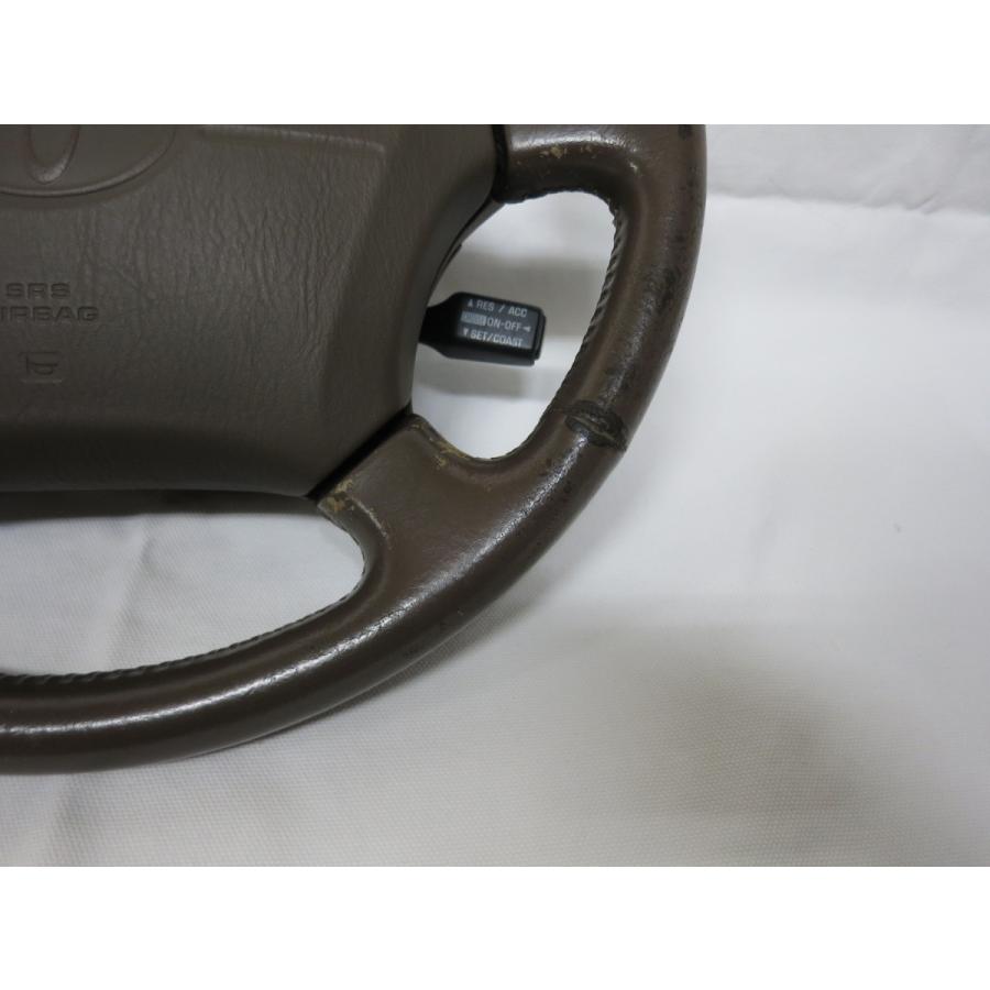 ランクル FZJ80G 80系 後期 純正 革 ステアリング ハンドル エアバック