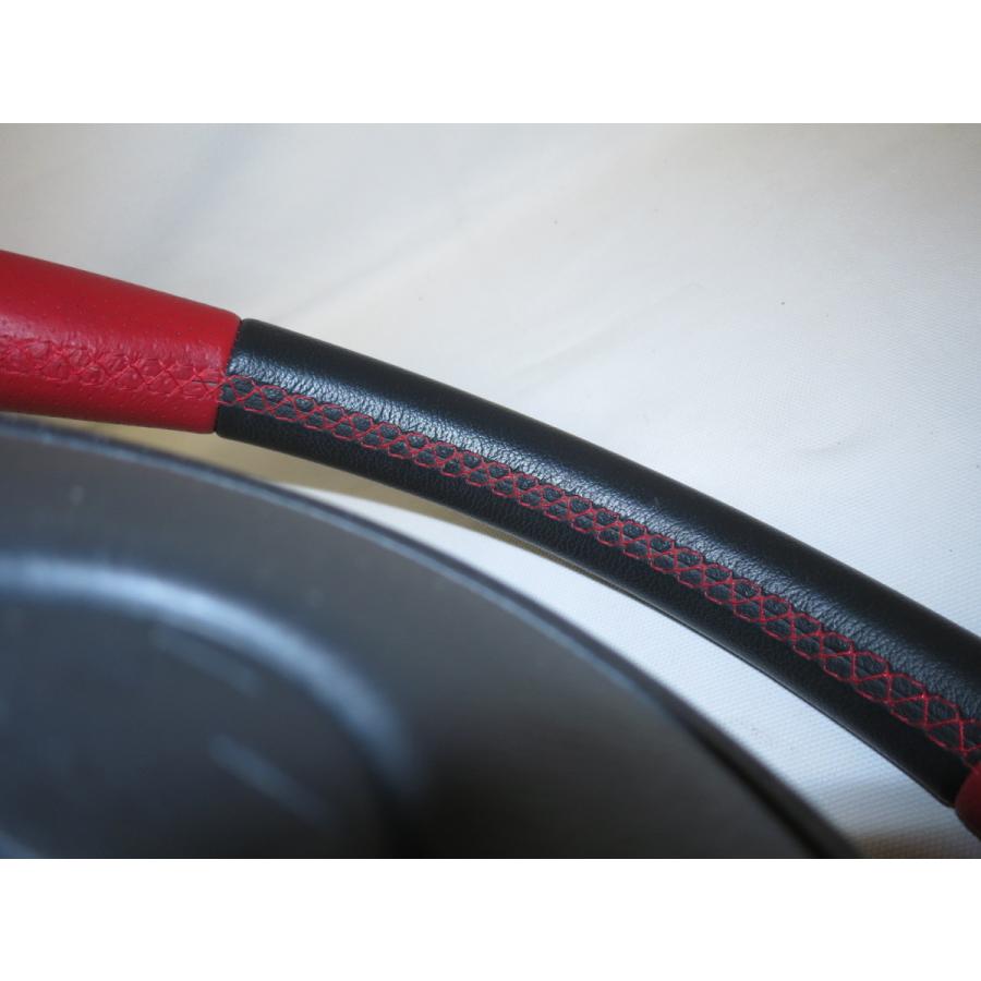 ホンダ 本革仕上げ 赤ステッチ付 ステアリング エアバックカバー【美品】♪ CRZ CR-Z CRーZ ZF2 ZF1 純正 革 ステアリング ハンドル エア