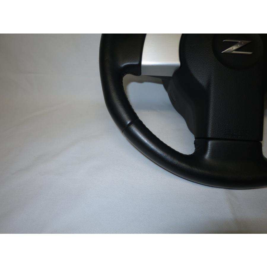 フェアレディZ Z33 純正 革 ステアリング ハンドル エアバック