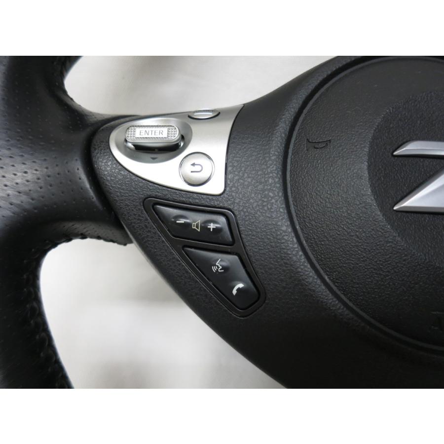 フェアレディZ Z34 純正 革 ステアリング ハンドル エアバック エア