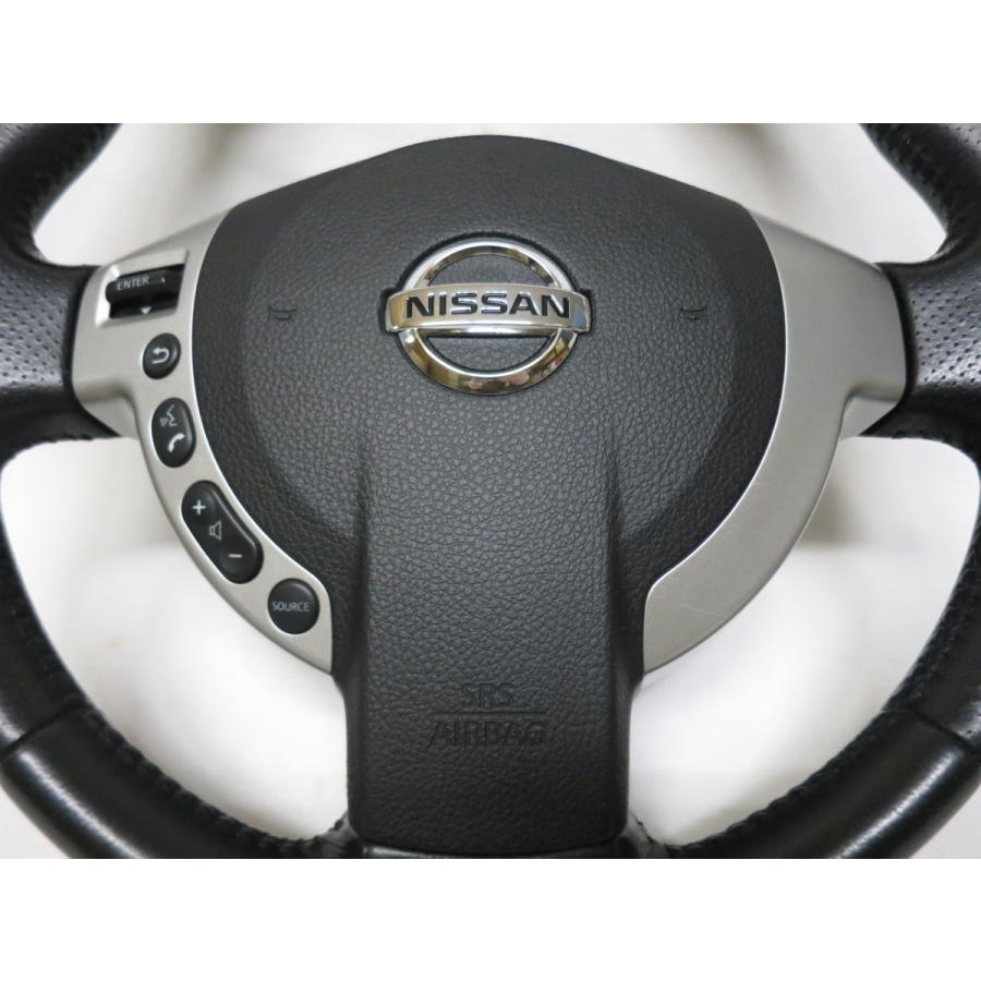 日産エクストレイル T31 ステアリングホィール エクストレイル TNT31 T31 純正 革 ステアリング 運転席 エアバック
