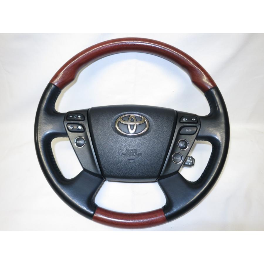 本杢! マジェスタ URS206 20 200 純正 ウッド ステアリング ハンドル