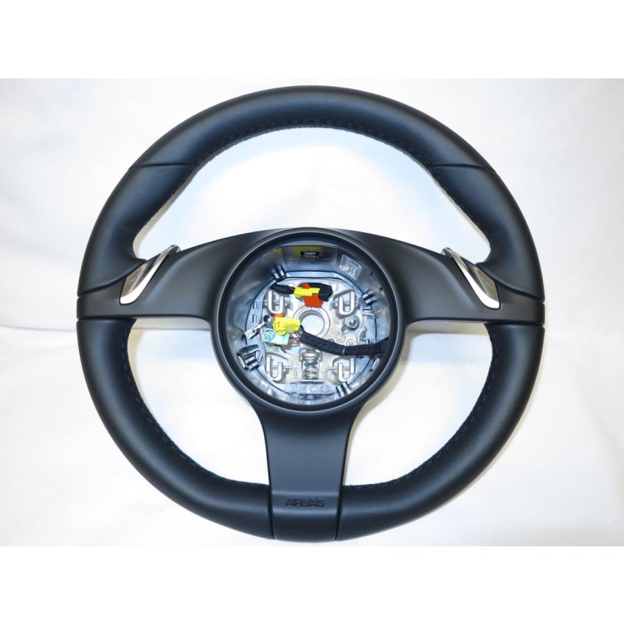 最新作，新作 新同! ケイマン 987 ポルシェ 純正 革 ステアリング