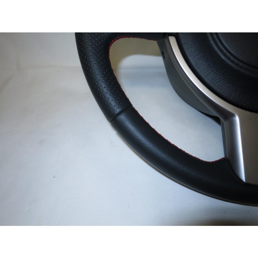 美品! レッドステッチ! 86 ZN6 純正 革 ステアリング ハンドル エア