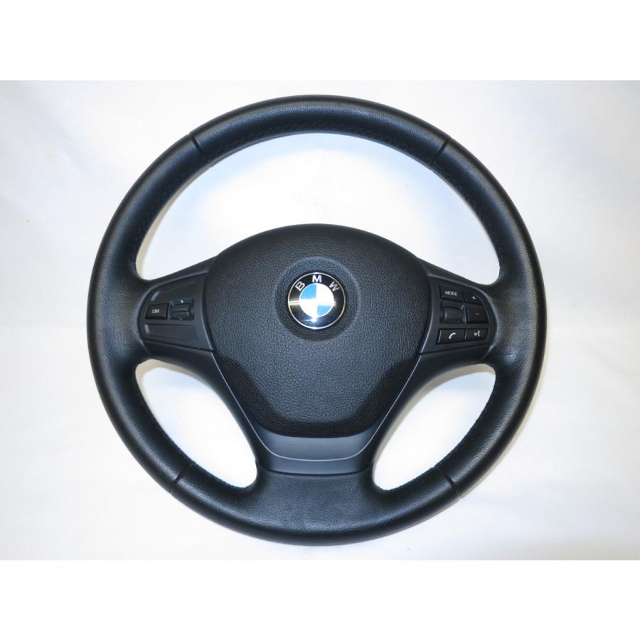 F30 BMW 320d 3D20 純正 革 ステアリング ハンドル エアバック
