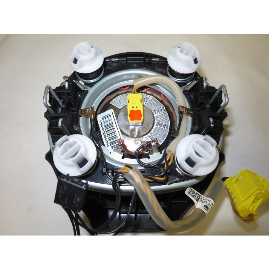 D型! パドル付! ゴルフ6 純正 革 ステアリング ハンドル エア