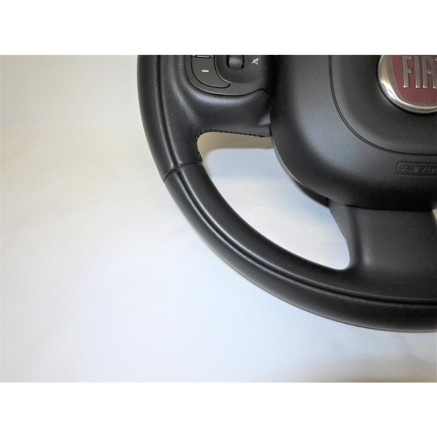 パンダ フィアット 13909 純正 革 ステアリング 運転席 エア