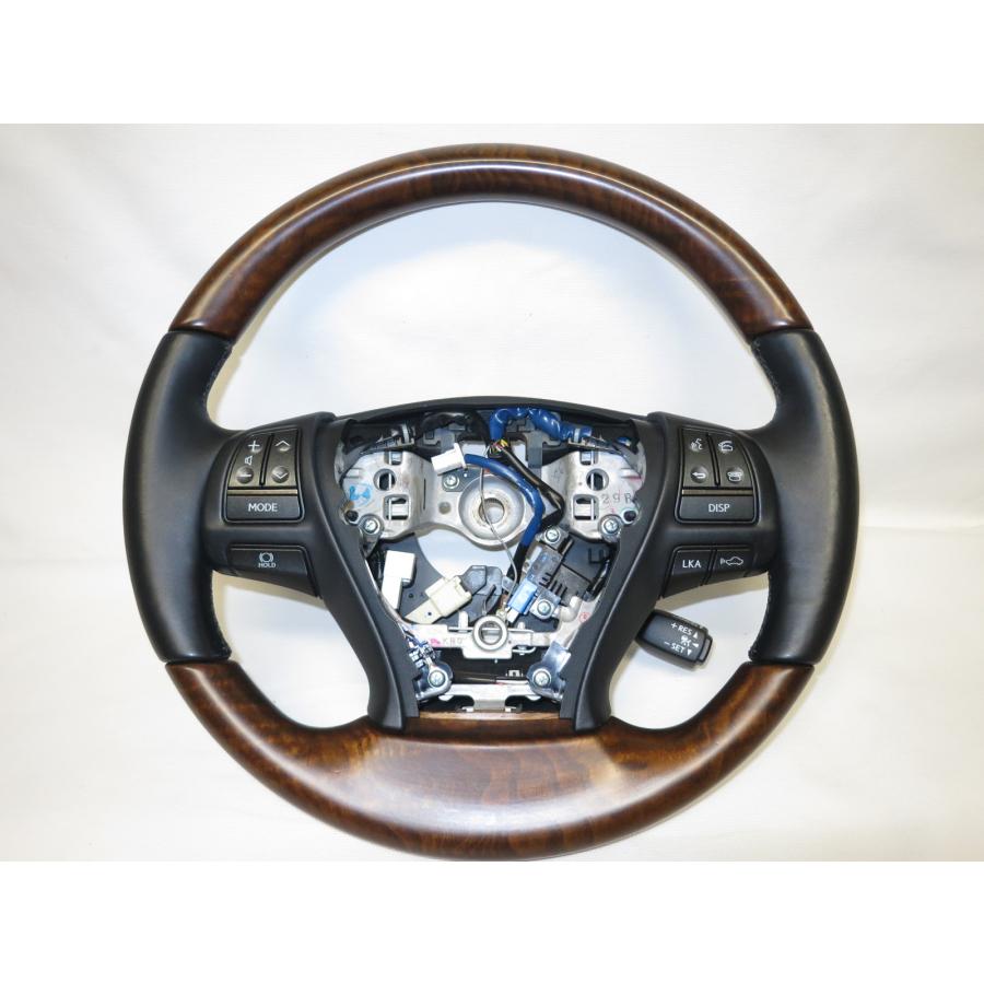 希少! LS LS460 LS600h 後期 純正 ウッド ステアリング ヒーター