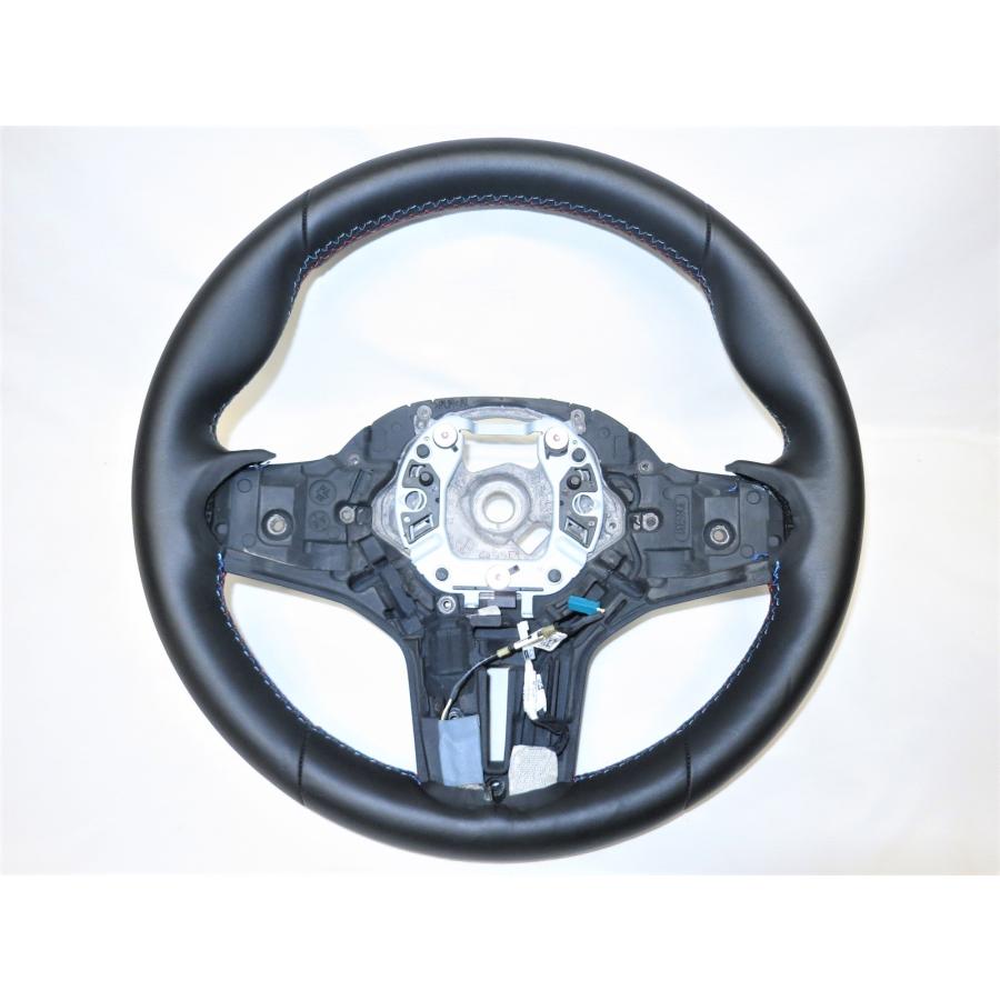 希少ヒーター付き! M5! Mステッチ! BMW 純正 革 ステアリング ハンドル