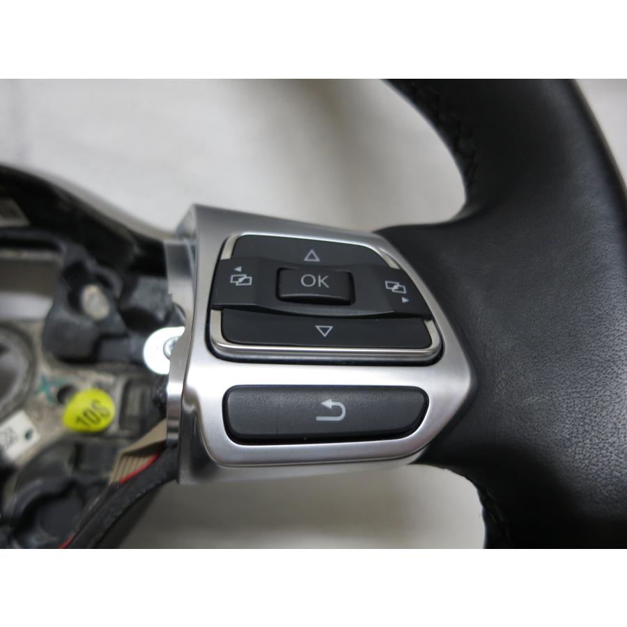 超貴重車ステアリング仕切特価❣️ 希少Rライン! シロッコ13CTH純正 Dシェイプ 革 ステアリング ハンドル
