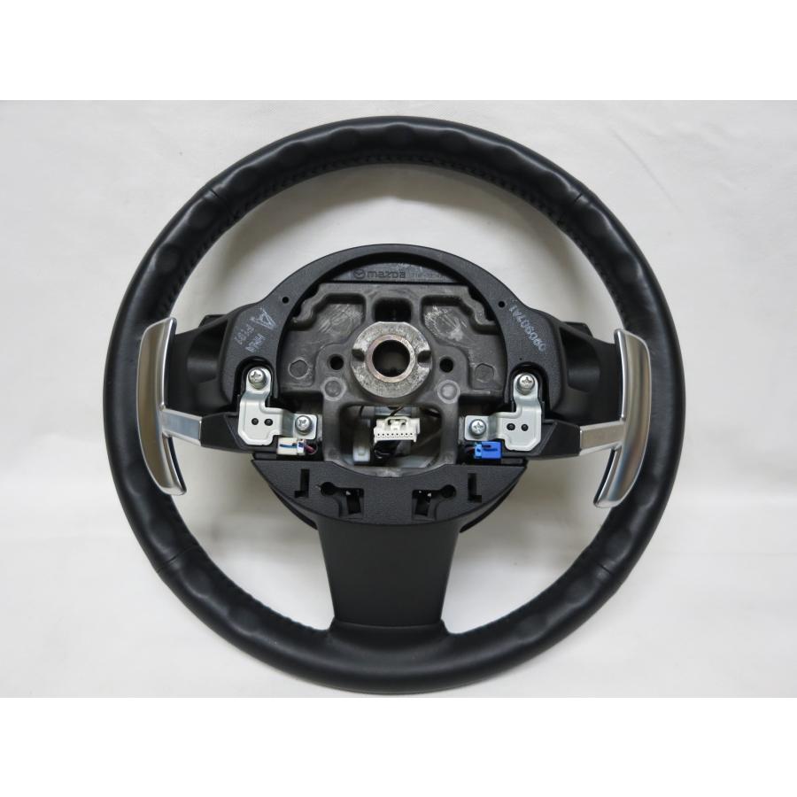 希少! RX8 RX-8 SE3P 後期 純正 革 ステアリング 運転席 エアバック