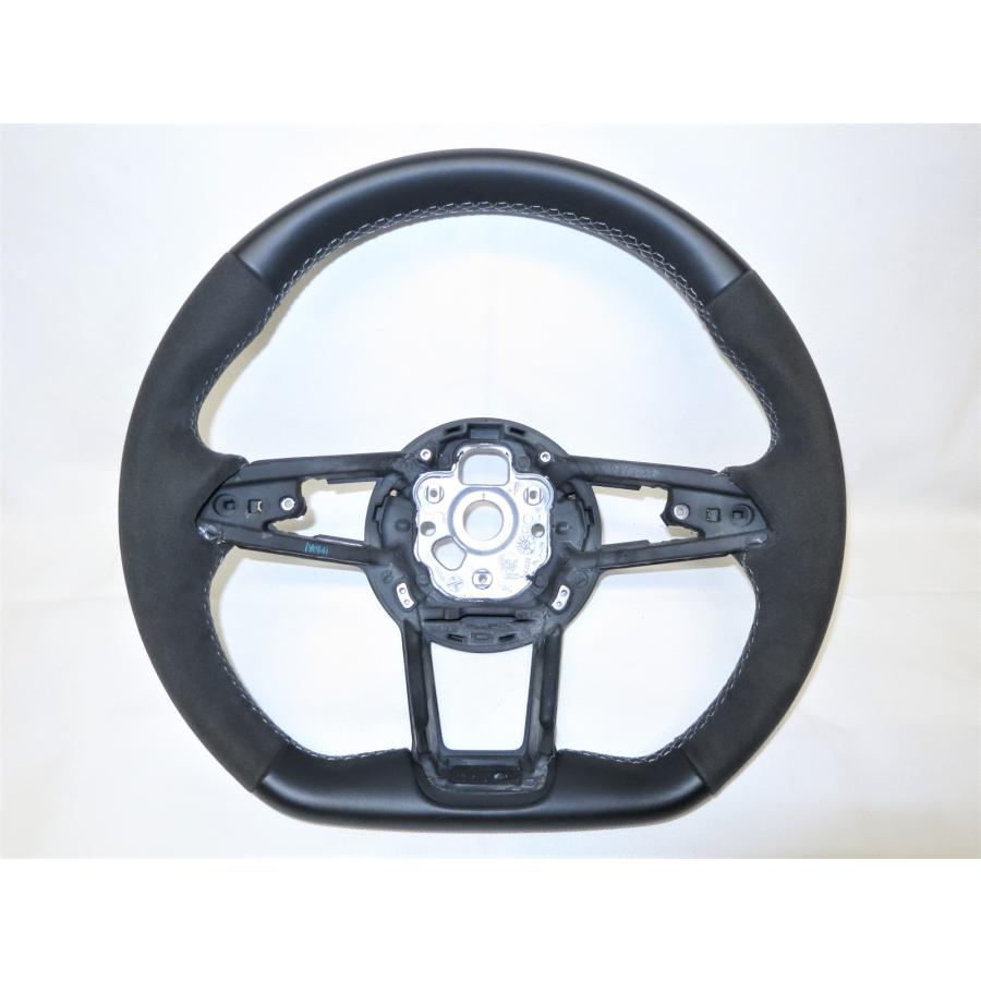 美品! フラットボトム! TT アウディ 8S 純正 アルカンターラ 革