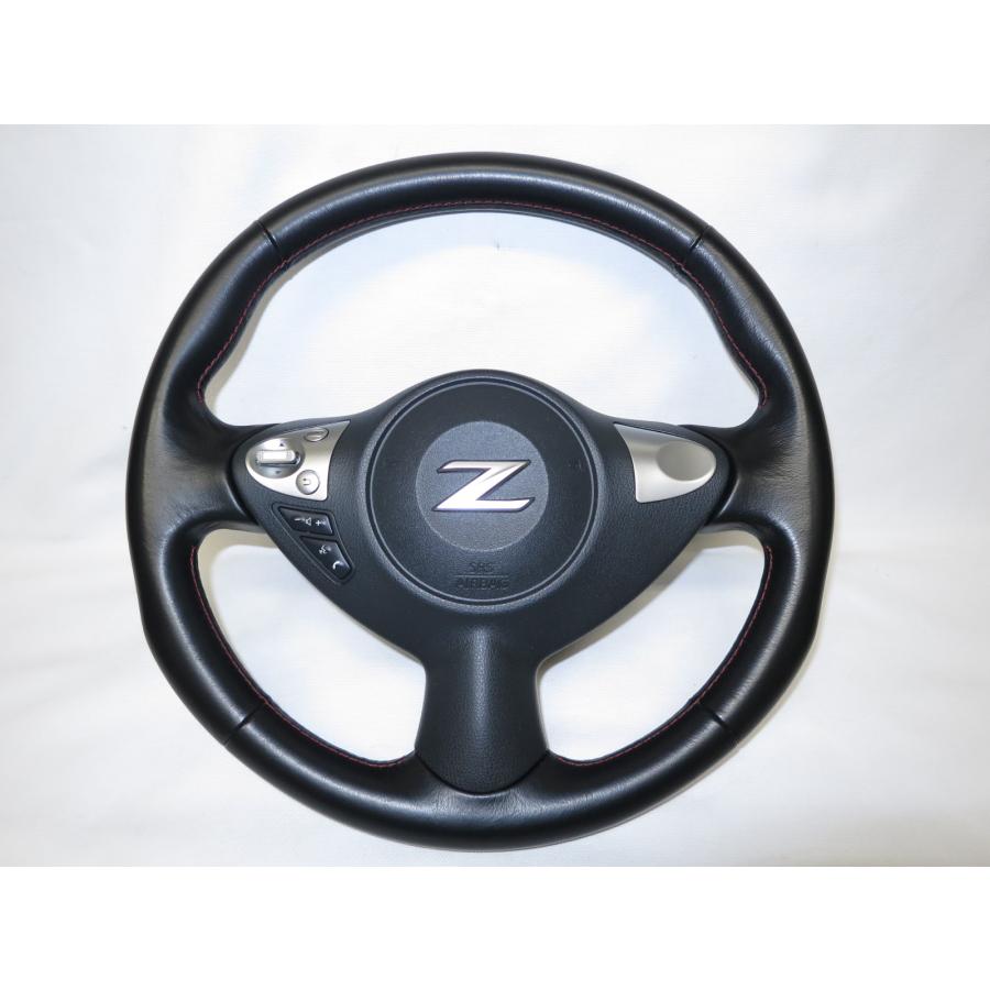 美品!フェアレディZ Z34純正40thアニバーサリー レッドステッチ 革