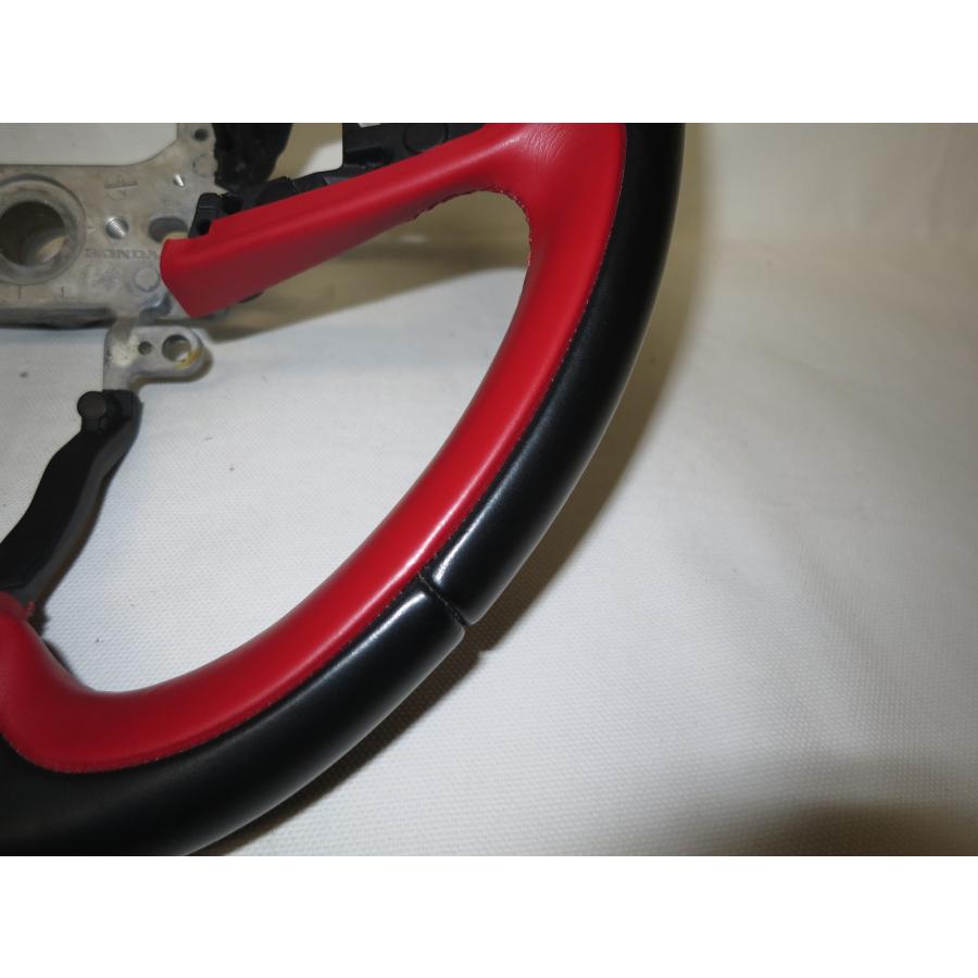 美品! シビック FK8 タイプR TYPE-R 純正 革 ステアリング ハンドル