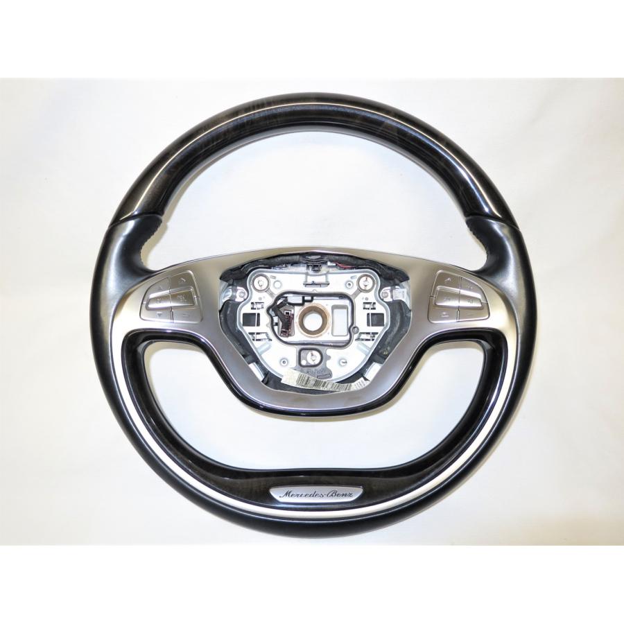 美品! W222 Sクラス 純正 ウッド ステアリング ハンドル A 222 460