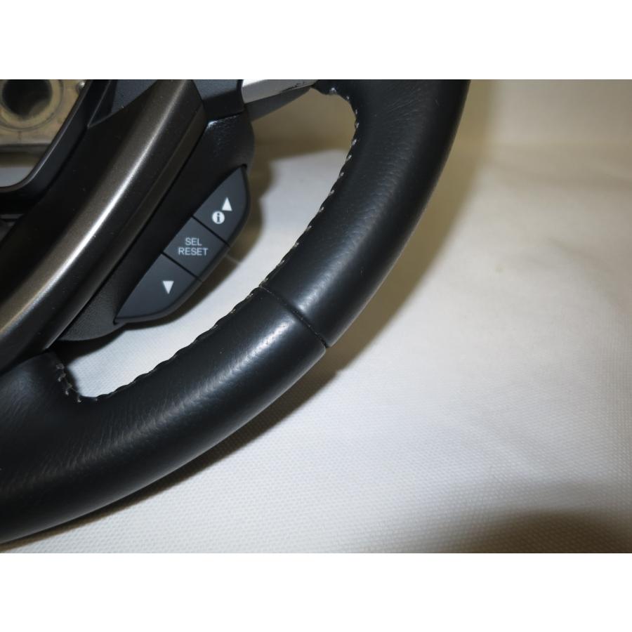 希少! パドル付! ステップワゴン スパーダ RP3 純正 革 ステアリング