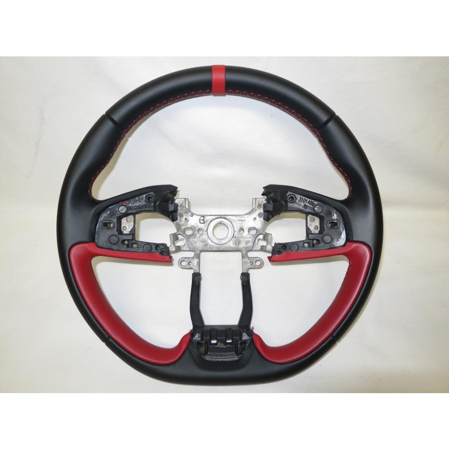 し*び様 【美品】シビック タイプR FK8 前期 純正 ステアリング 新同! シビック FK8 タイプR 純正 革 ステアリング ハンドル