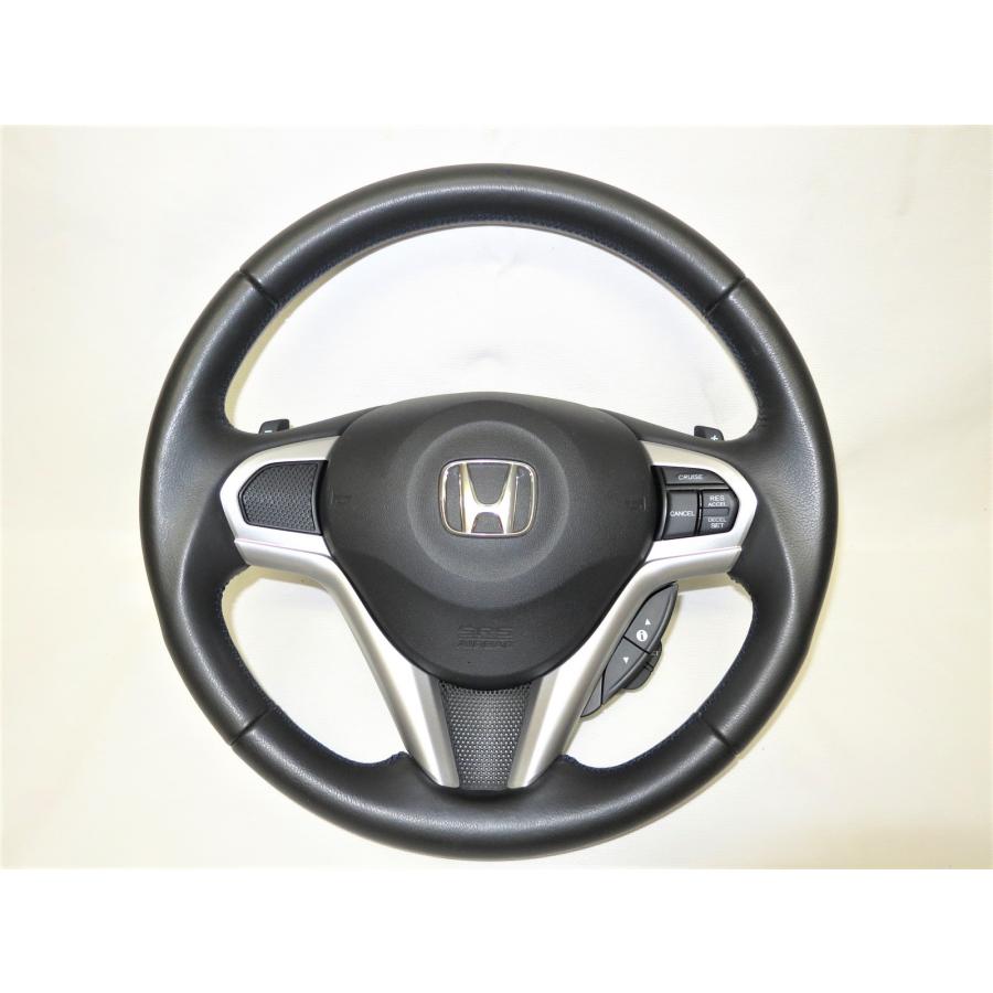 美品! CRZ CR-Z ZF1 純正 革 ステアリング 運転席 エアバック カバー