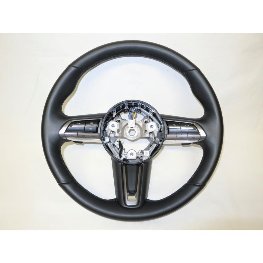 希少! ヒーター付! マツダ3 BPFP 純正 革 ステアリング ハンドル