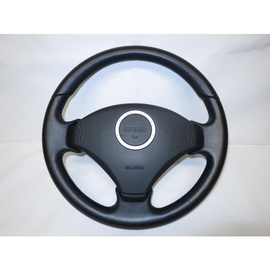 希少SS! ラパン HE21S モモ 純正 革 ステアリング 運転席 エア 希少SS! ラパン HE21S モモ 純正 革 ステアリング 運転席 エア