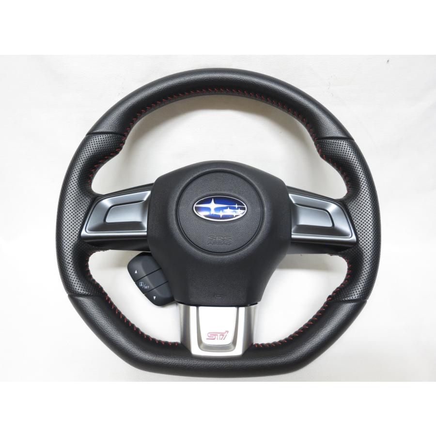 WRX STI 純正 革 ステアリング ハンドル エアバック エアー