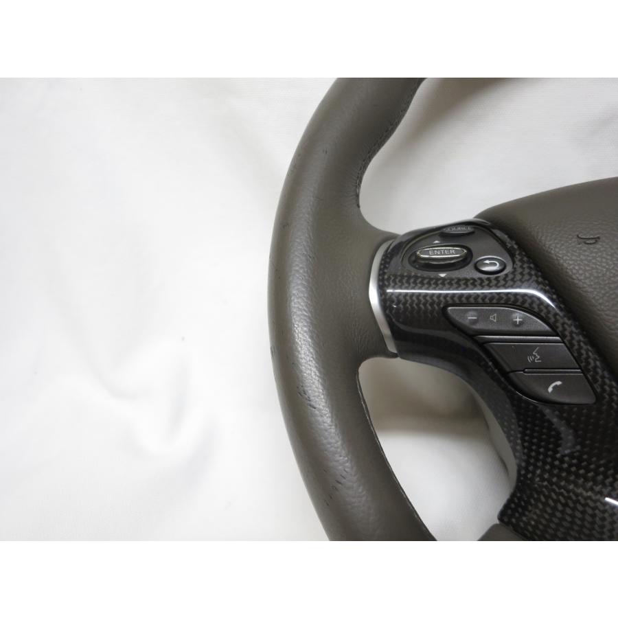 希少色! フーガ Y51 KY51 KNY51 HY51 純正 革 ステアリング 運転席