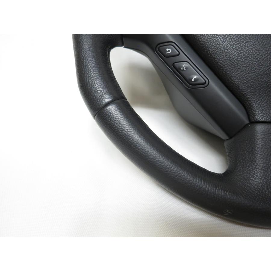 ホンダ 本革仕上げ 赤ステッチ付 ステアリング エアバックカバー【美品】♪ CRZ CR-Z CRーZ ZF2 ZF1 純正 革 ステアリング ハンドル エア