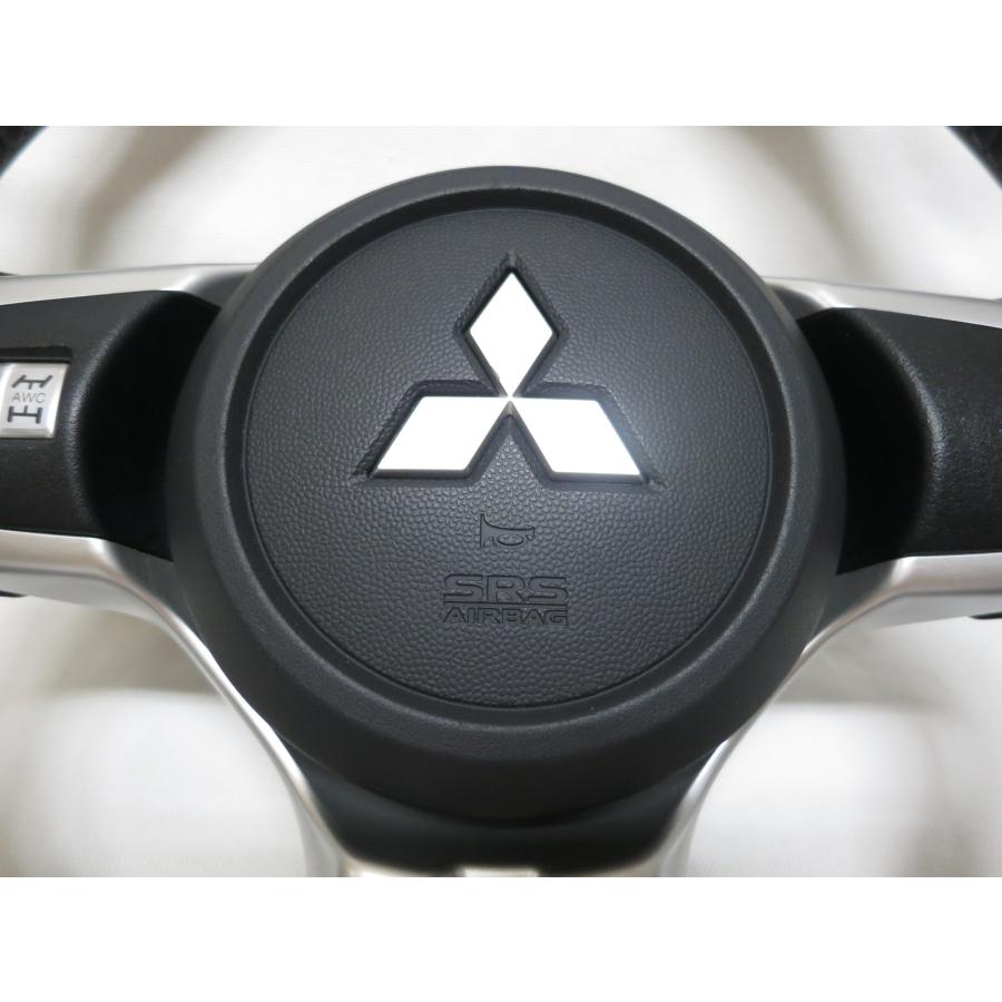 ランエボ10 エボXランサー エボリューションCZ4A純正 革 ステアリング