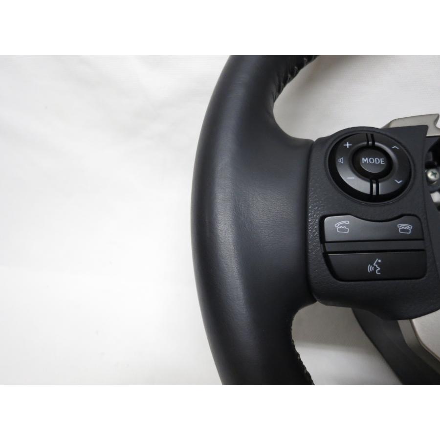 希少!パドル付! CT200h CT ZWA10 後期 純正 革 ステアリング ハンドル