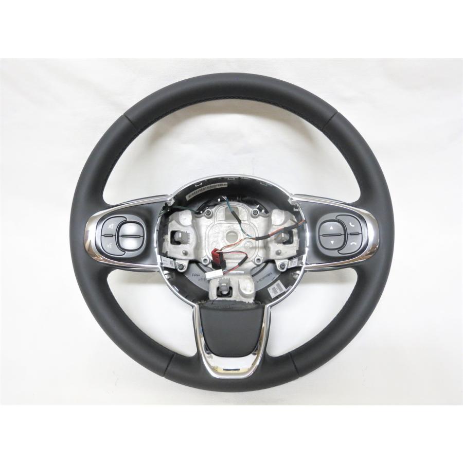 フィアット500 ステアリング　メーター　セット　Fiat 500 クラシック 美品! フィアット 500 31212 FIAT 純正 革 ステアリング ハンドル