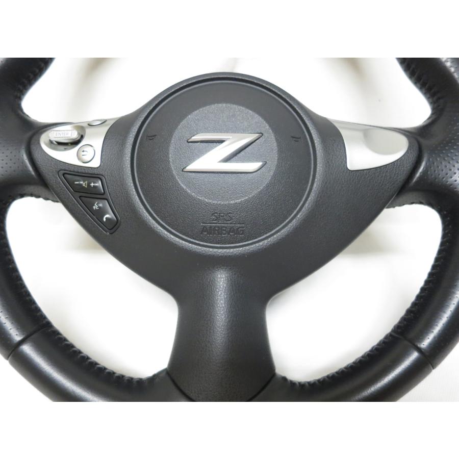 フェアレディZ Z34 純正 革 ステアリング ハンドル エアバック エアー