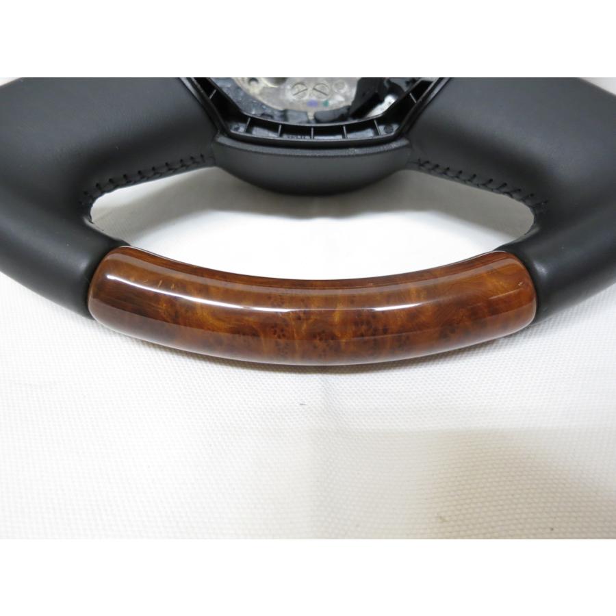 美品! パドル付! A8 4E アウディ 純正 ウッド ステアリング ハンドル  