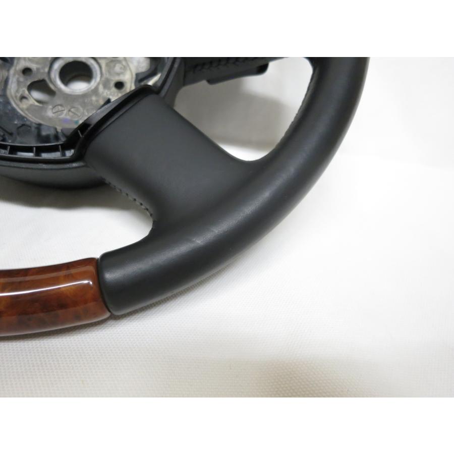 美品! パドル付! A8 4E アウディ 純正 ウッド ステアリング ハンドル  