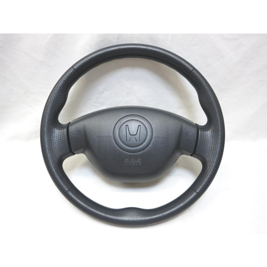 バモス お取引中 バモス ホビオ HM1 HM2 純正 革 ステアリング ハンドル エアバック